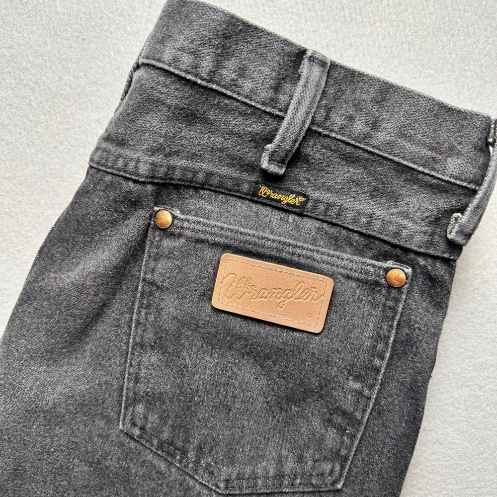 Wrangler 936BLK Cowboy Cut Jeans Mens 34x36 Black Slim Fit Made in USA Vintage